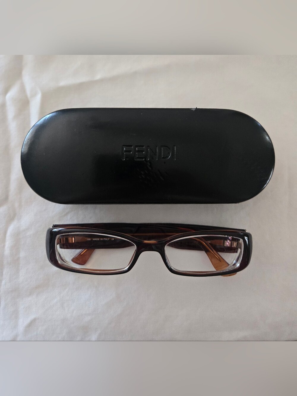 Vintage Fendi Womens Brown  Eyeglasses With Case